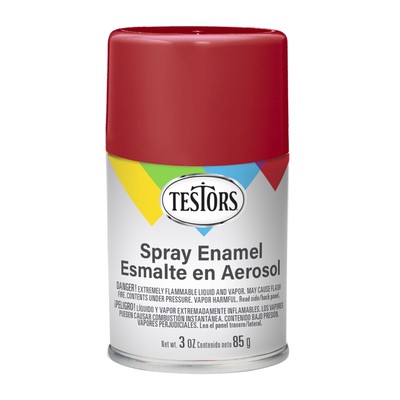 Testors All Purpose Spray Enamel 3oz-Flat Red - 3 Pack