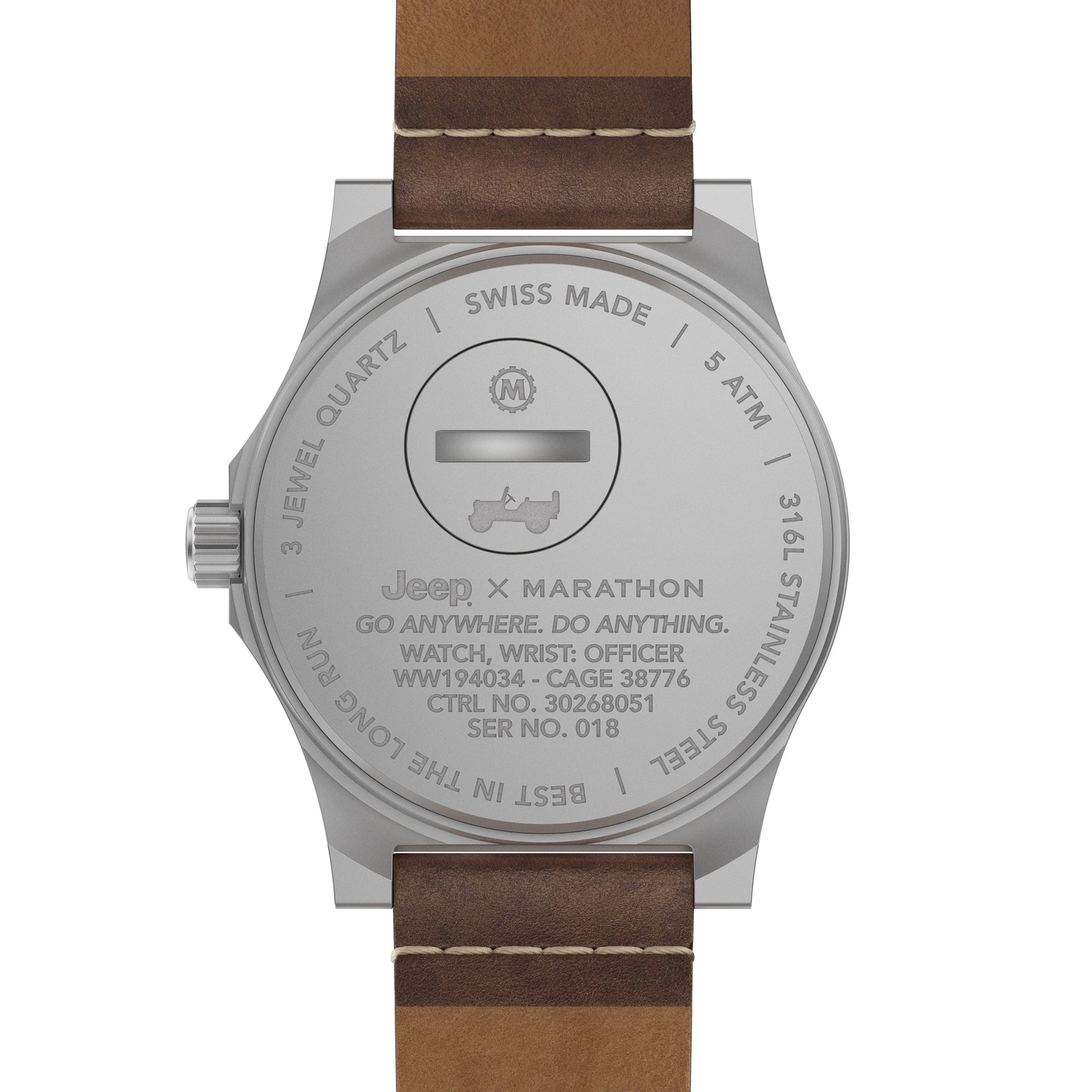 Pre-owned Marathon Watch 41mm Jeep® Willys Ssgpq (officer's Quartz)