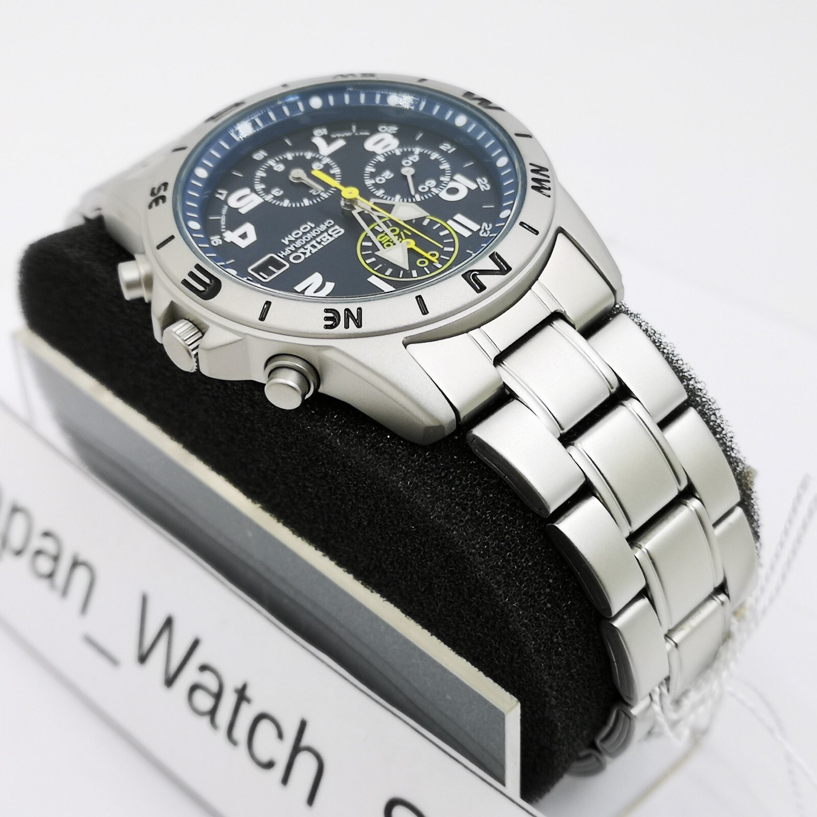 SEIKO Chronograph SND379P1 Blue Silver Men's Watch New in Box