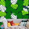 Leyhooney 2 Pack 12 x 16 Inch Large Palm Leaf Stencils for Painting on Walls, Reusable Tropical Plant Jungle Leaf Stencils, Large Leaf Stencil Giant Wall Stencils for Furniture, Canvas, Wood, White