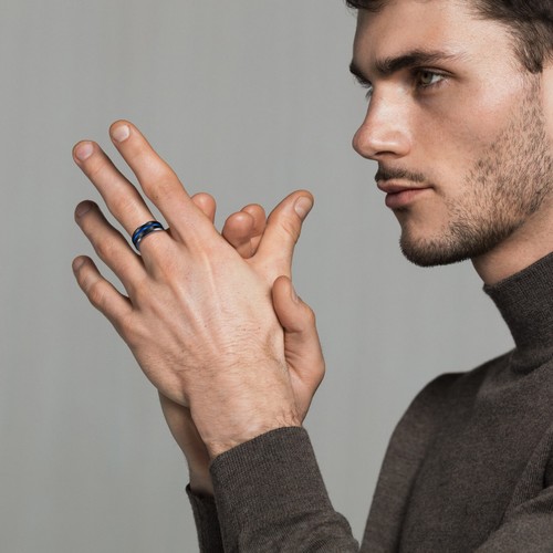 2pcs His&Hers Couple Ring Set Heart Cubic Zirconia Stainless Steel Wedding Band