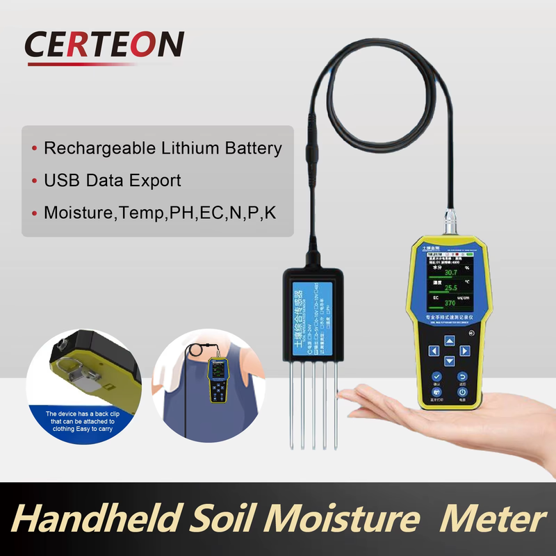 4/7 in 1 Soil Tester Digital Soil pH Moisture Temperature Humidity EC NPK Sensor