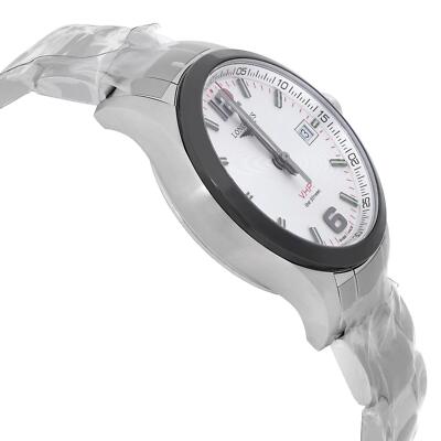 Pre-owned Longines Conquest V.h.p. 41mm Steel Ceramic Silver Dial Mens Watch L3.719.4.76.6