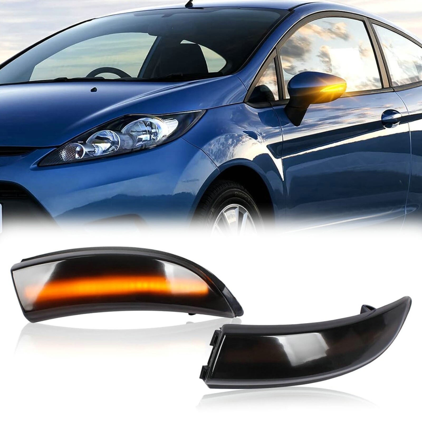 For Ford Fiesta ST MK7 B-Max 08-17 Sequential Side Mirror Turn