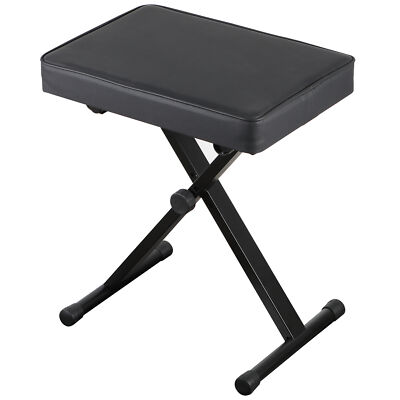 Piano Bench X-Style Adjustable Height Keyboard Bench Stool Thickness Padded Seat