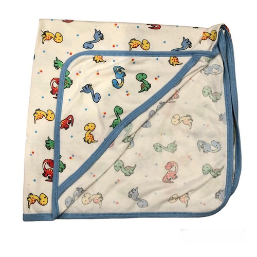 Baby Boy Blue Trim Vintage Lovey Swaddle