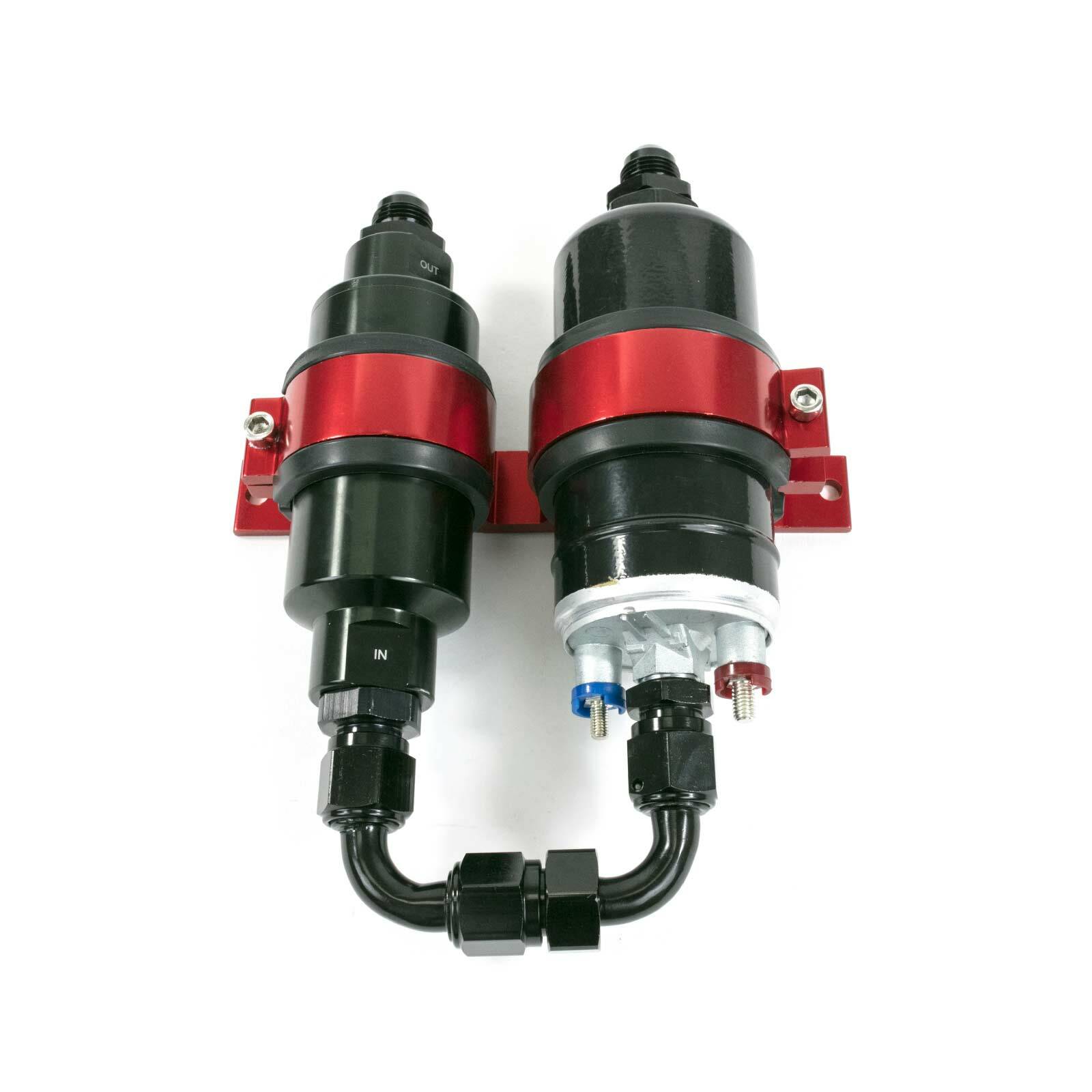 Two in One Electric Fuel Pump and Inline Filter Kit With Mounting