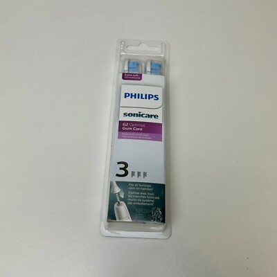 New Philips SoniCare G2 Optimal Gum Care 3 Brush Heads - White - HX9033|65