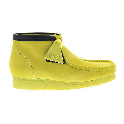 

Ботинки Clarks Wallabee 26162470 Мужские Желтые Замшевые Ботинки Чукка На Шнуровке, Желтый, Clarks Wallabee Boot