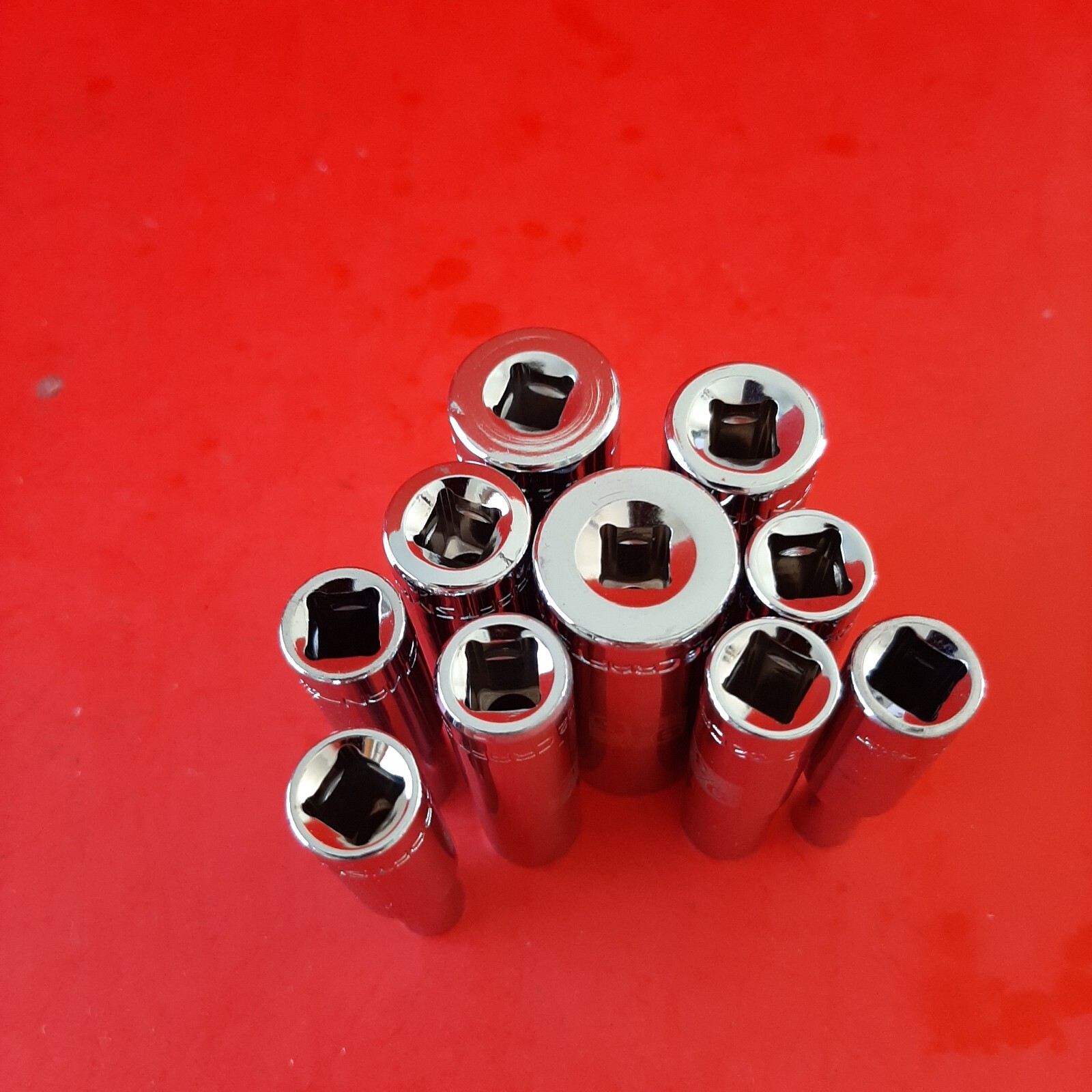 NEW Craftsman Easy Read 10 Pc 1/4" Drive 12 PT SAE Deep Socket Set 3/16-9/16