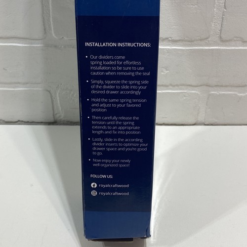 NEW Royal Craft Wood Bamboo Drawer Dividers 4 Pack Professional Grade Expandable