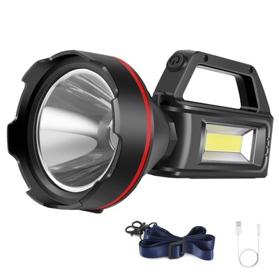Rechargeable Spotlight Flashlight, High Lumens Handheld Spotlight,LED Searchl...
