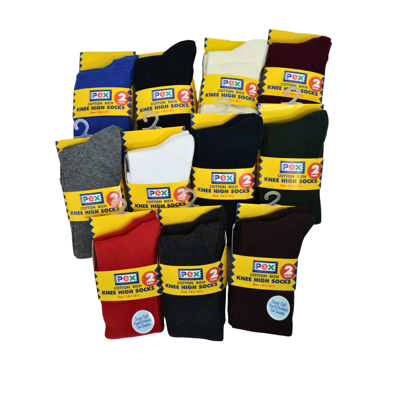 Pex Graduate Knee High Socks, Smooth Knit