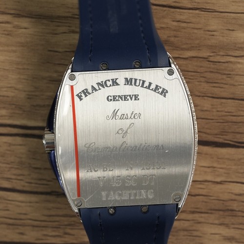 Pre-owned Franck Muller Vanguard Blue Men's Watch - V41 Sc Dt Yachting Ac Bl