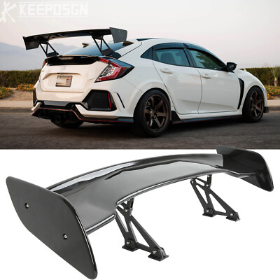 For Honda Civic Type-R FK8 Gloss Black 46'' GT Rear Trunk Spoiler Wing Adjustable