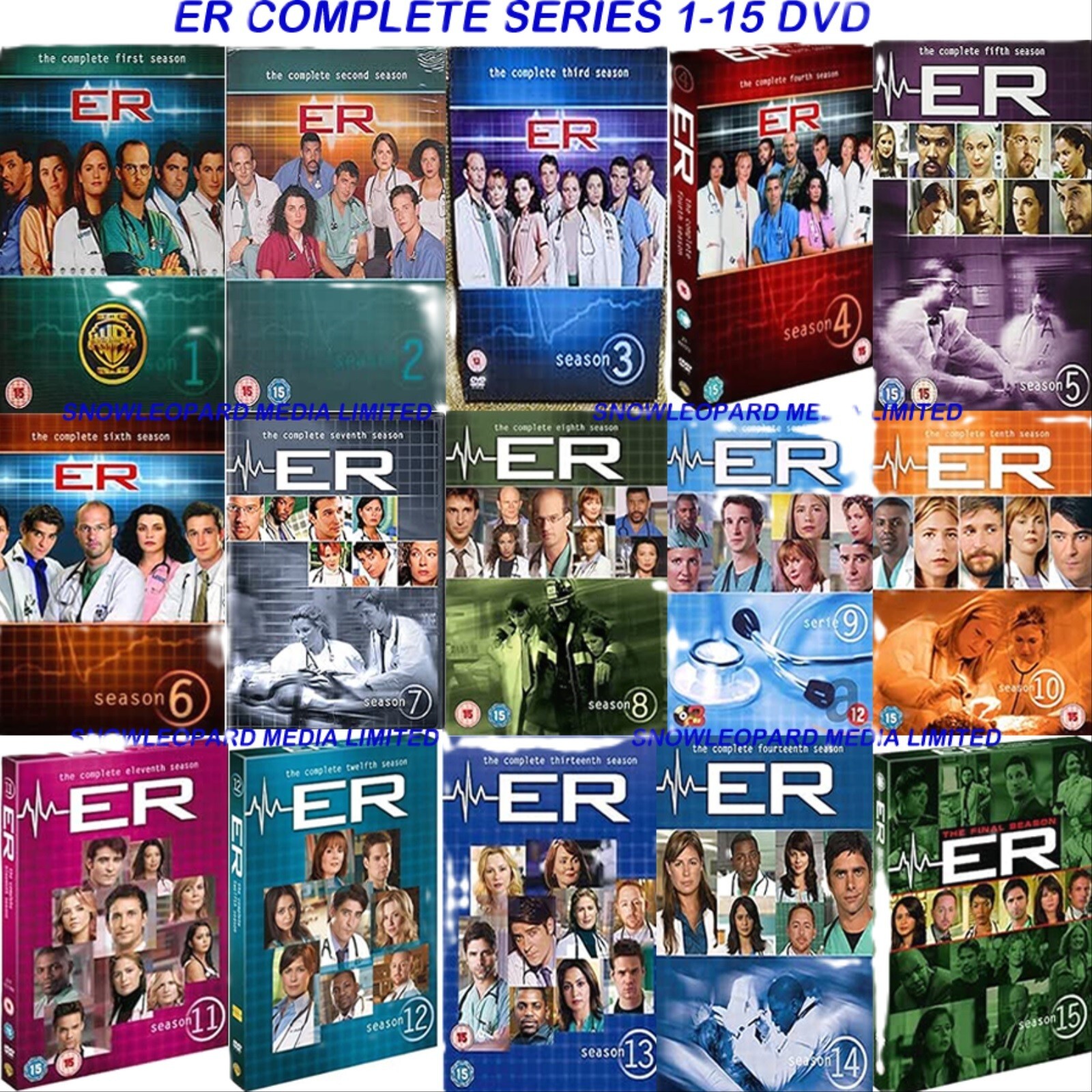 ER COMPLETE SERIES 1-15 DVD Season 1 2 3 4 5 6 7 8 9 10 11
