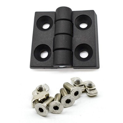 Fullerkreg 2 cerniere 30 nere profilo 30 x 30 scanalatura 8 con fissaggio con 