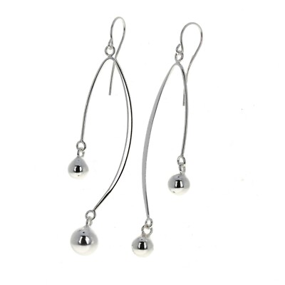 Sterling Silver, Wishbone Earrings, High Polish, Dangle Earnings