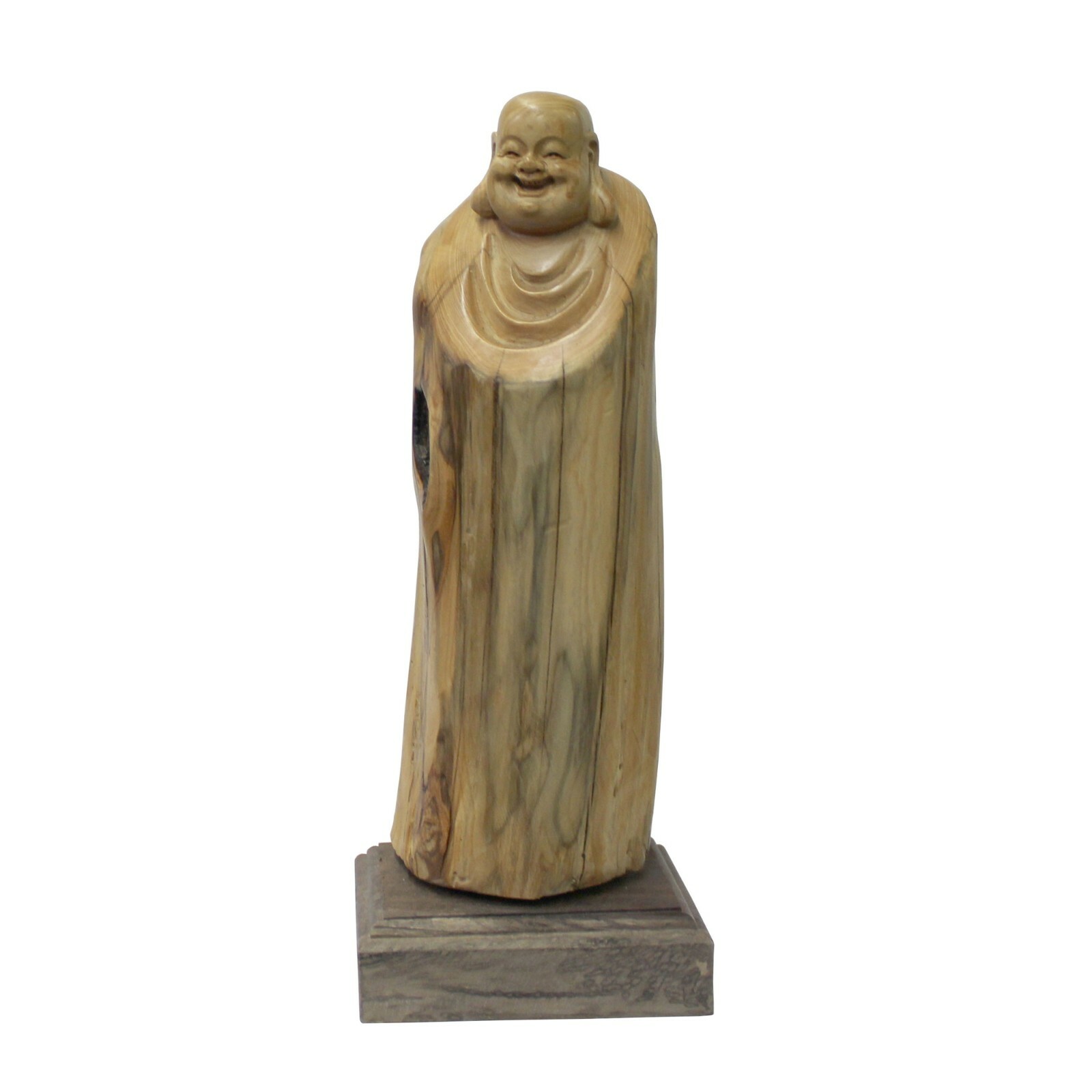 Chinese Cypress Wood Carved Irregular Shape Happy Buddha Statue cs5655S Chinese Cypress Wood Carved Irregular Shape Happy Buddha Statue cs5655S
