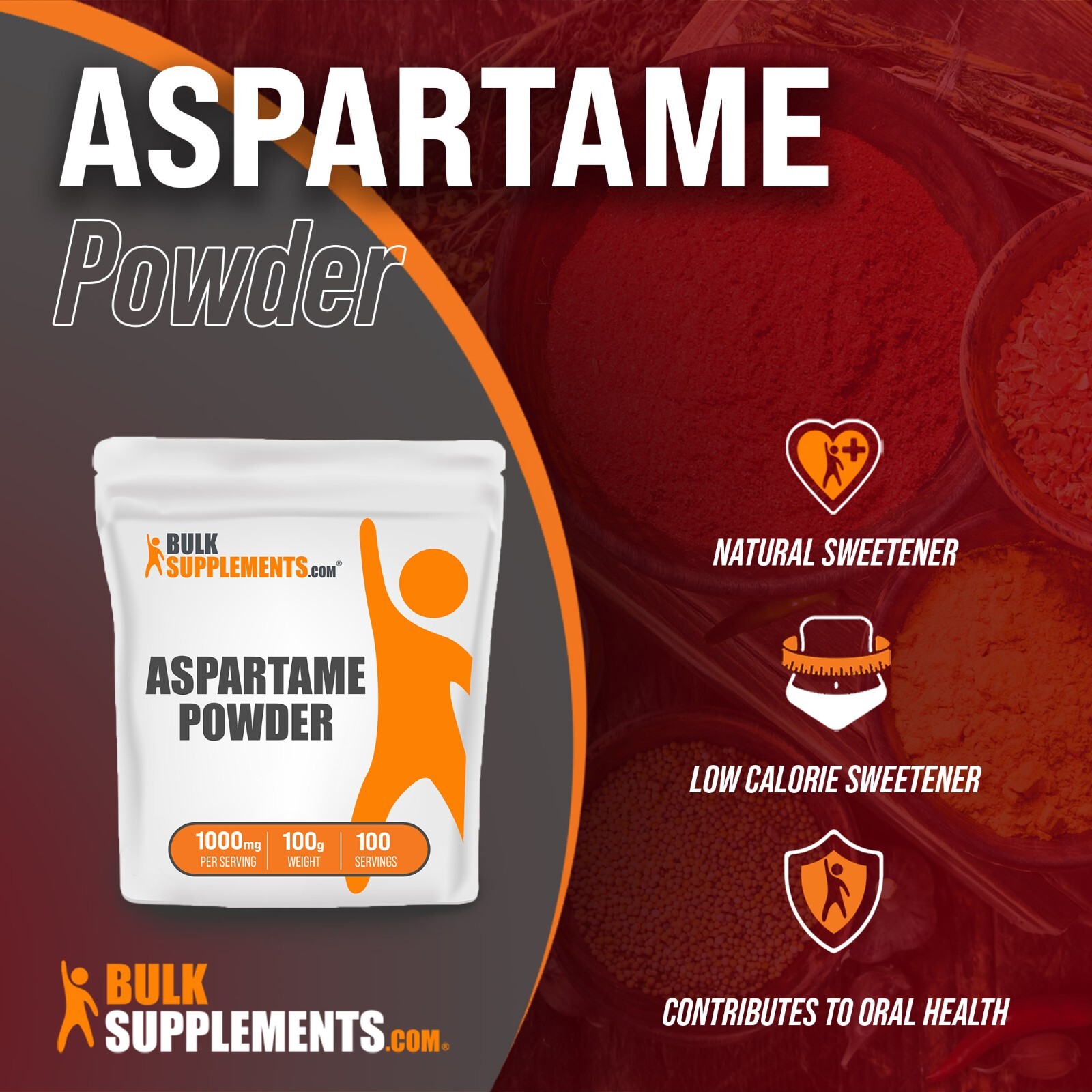 BulkSupplements Aspartame - Supplement 4 Low Carb Diets - Sugar Alternative