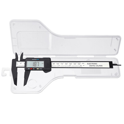 6'' LCD Digital Caliper Electronic Gauge Carbon Fiber Vernier Micrometer Ruler