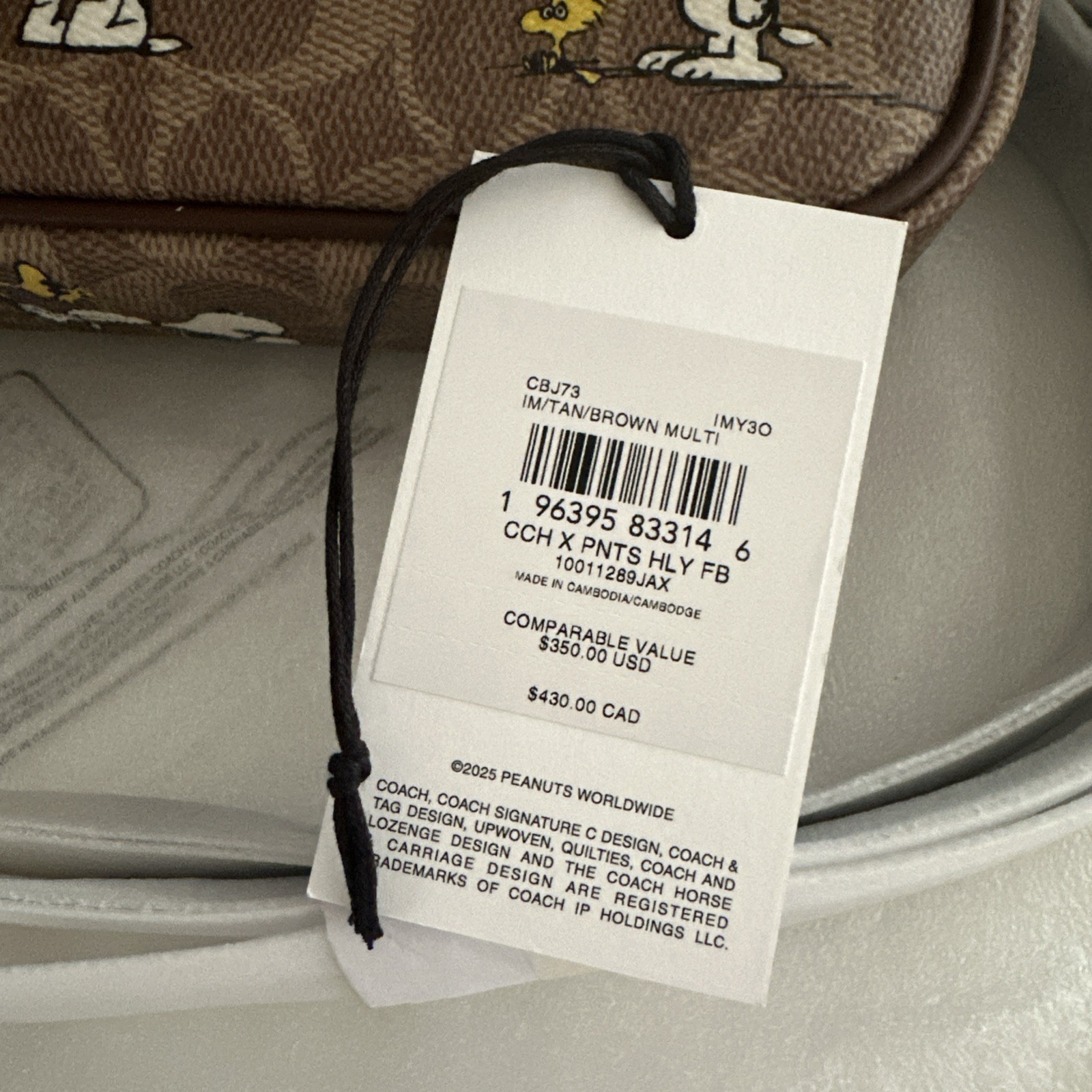Coach X Peanuts Hailey Flap Bag In Signature Canvas With Snoopy Print CBJ73