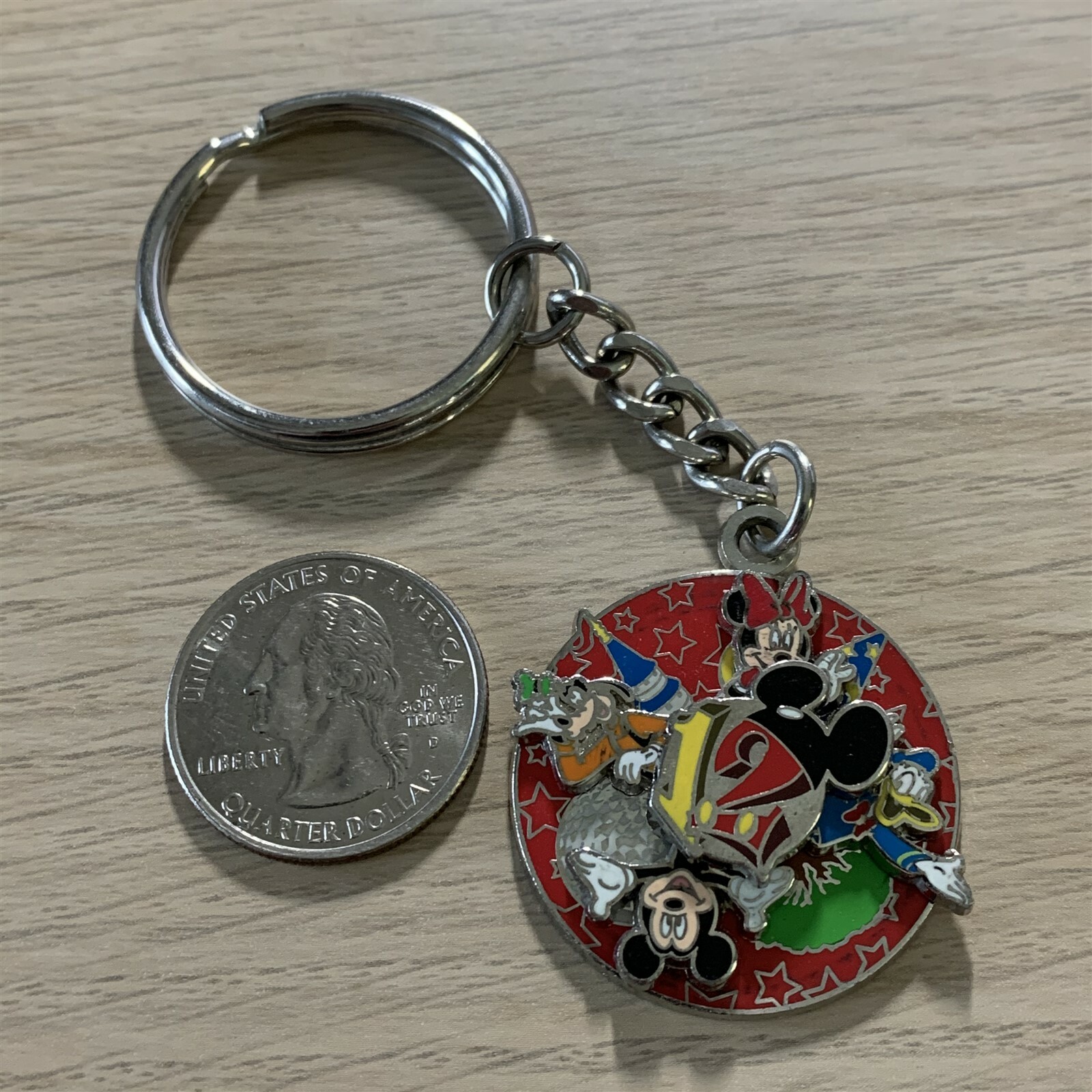 2012 Walt Disney World Epcot Center Disney Spinner Keychain