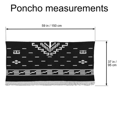 Clint Eastwood Western Cowboy Poncho Serape replica handmade Alpaca wool black
