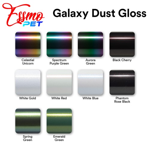 ESSMO PET Galaxy Dust Gloss Phantom Rose Black Auto Car Vinyl Wrap Decal Sticker