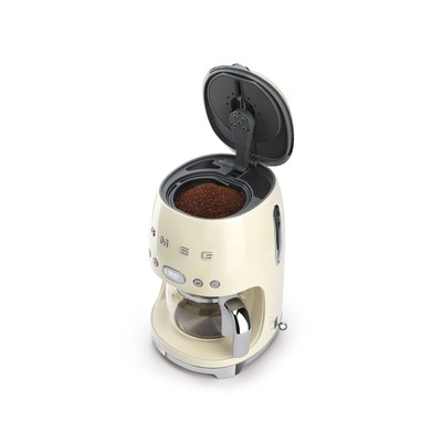 Smeg Retro Style Coffee Maker Machine, 17.3 x 12.8 x 11.3, Cream