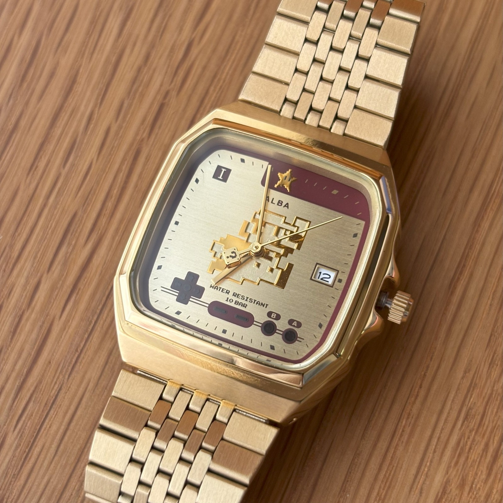 セイコー スーパーマリオ 腕時計 ACCK420 ワインレッド アルバ