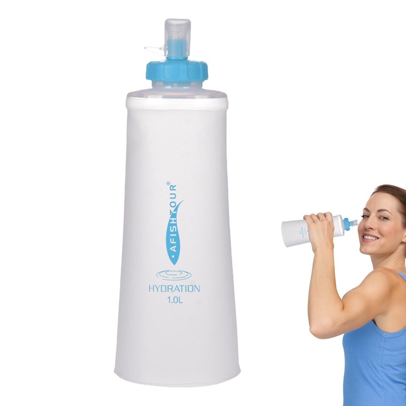 Folding Bpa Free Tpu Bottle For Running, Hiking, Cycling