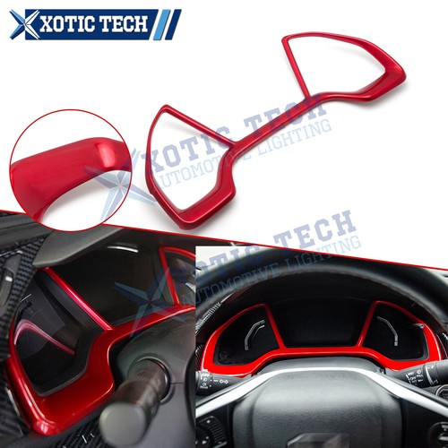 Racing Red Dashboard Surround Panel Frame Cover Trim For Honda Civic 2016-2021