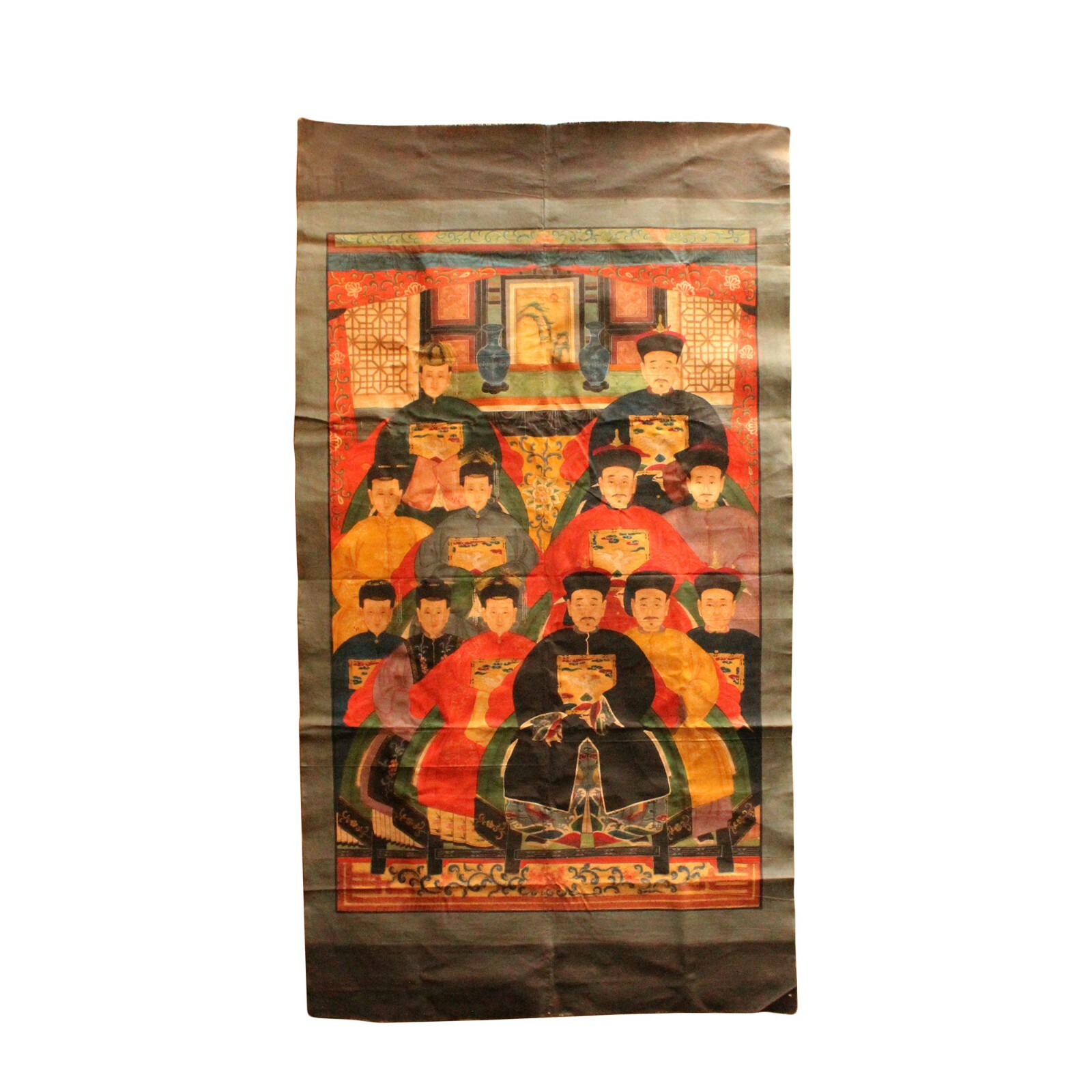 Chinese Hand-painted Canvas Color Ink Ancestors Painting Art cs5095S Chinese Hand-painted Canvas Color Ink Ancestors Painting Art cs5095S