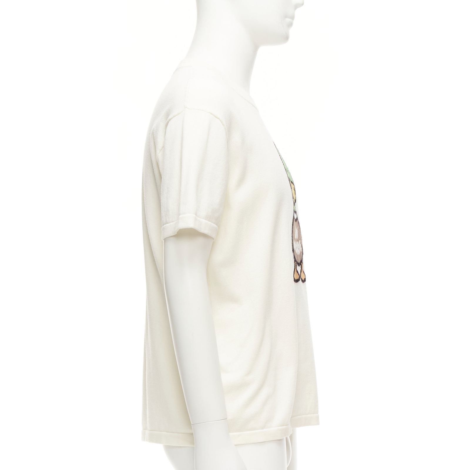 LOUIS VUITTON Nigo LV Made Duck cream intarsia jacquard knit LOUIS VUITTON Nigo LV Made Duck cream intarsia jacquard knit