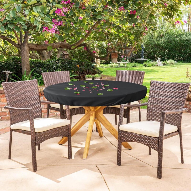 Patio Furniture Covers Waterproof Outdoor 210D Anti-Fading Round Table Protector
