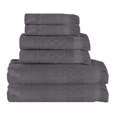 Cotton 6 Piece Towel Set, Quick Dry, Bathroom Essentials, Shower, Spa, Luxury...