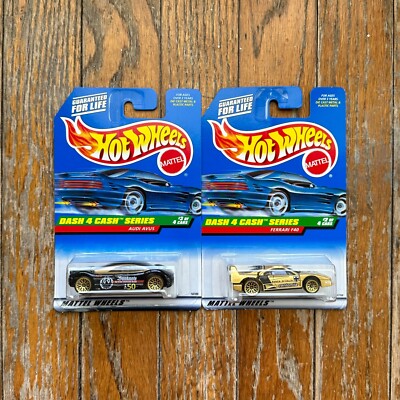 1/64 HOT WHEELS Dash 4 Cash Series AUDI AVUS / FERRARI F40  Lot of 2