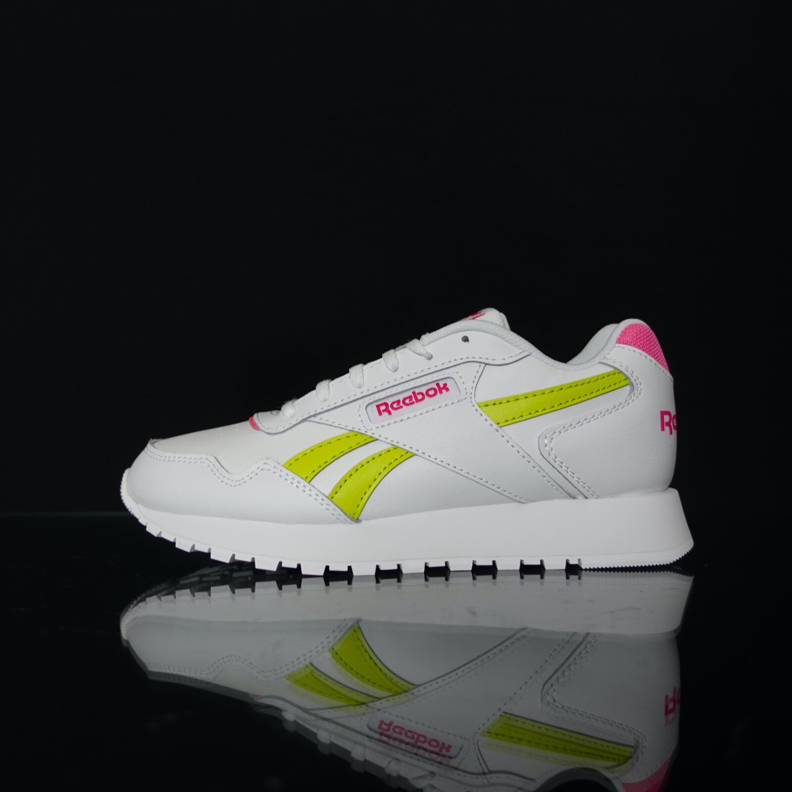 

Женские кроссовки Reebok Glide для бега Бело-Розовые кроссовки Basket #917, Белый, Reebok Glide
