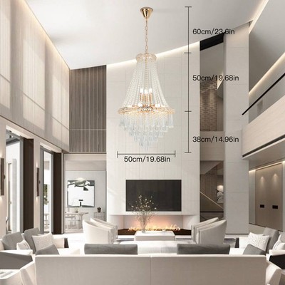 Luxurious Crystal Droplight Hanging Light Pendant Lamp 110-120V 40W Chandelier