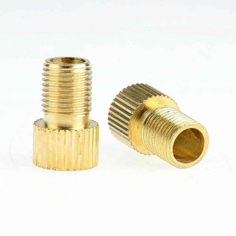 2x Presta To Schrader Bicycle Valve Adapter Bike Brass Pump Connector Converter