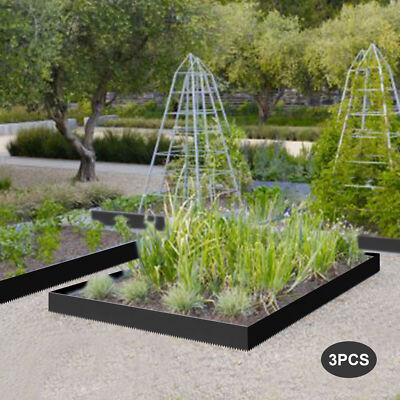 9.7 ft Landscape Edging 6in/8in H Garden Border Bendable Metal Lawn Barrier