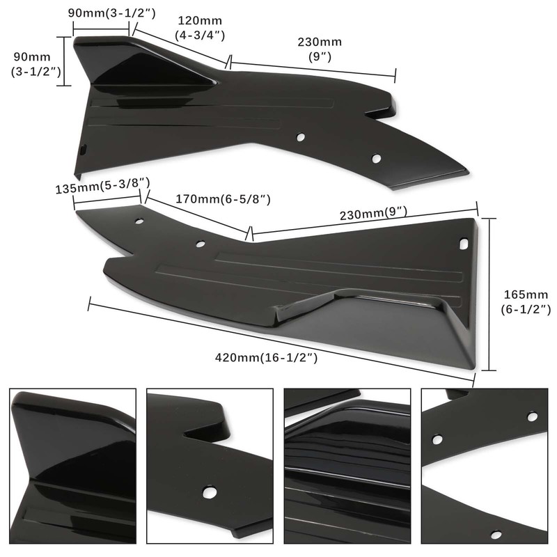 For Nissan 350Z 370Z Nismo Rear Spats Bumper Spoiler Diffuser Splitter Canards