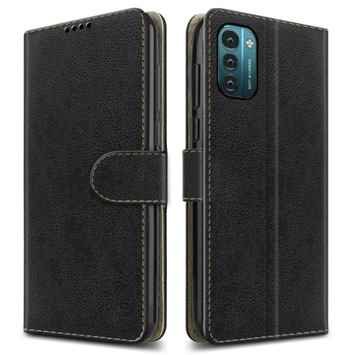 Leder Klapphülle Für Nokia 1.4 – Mit Kartenfach, Standfunktion & Blumenmuster