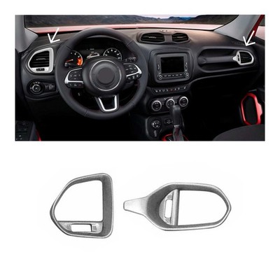 Side Ventilation Frame for Jeep Renegade 2015-2018 Silver 2 Pcs