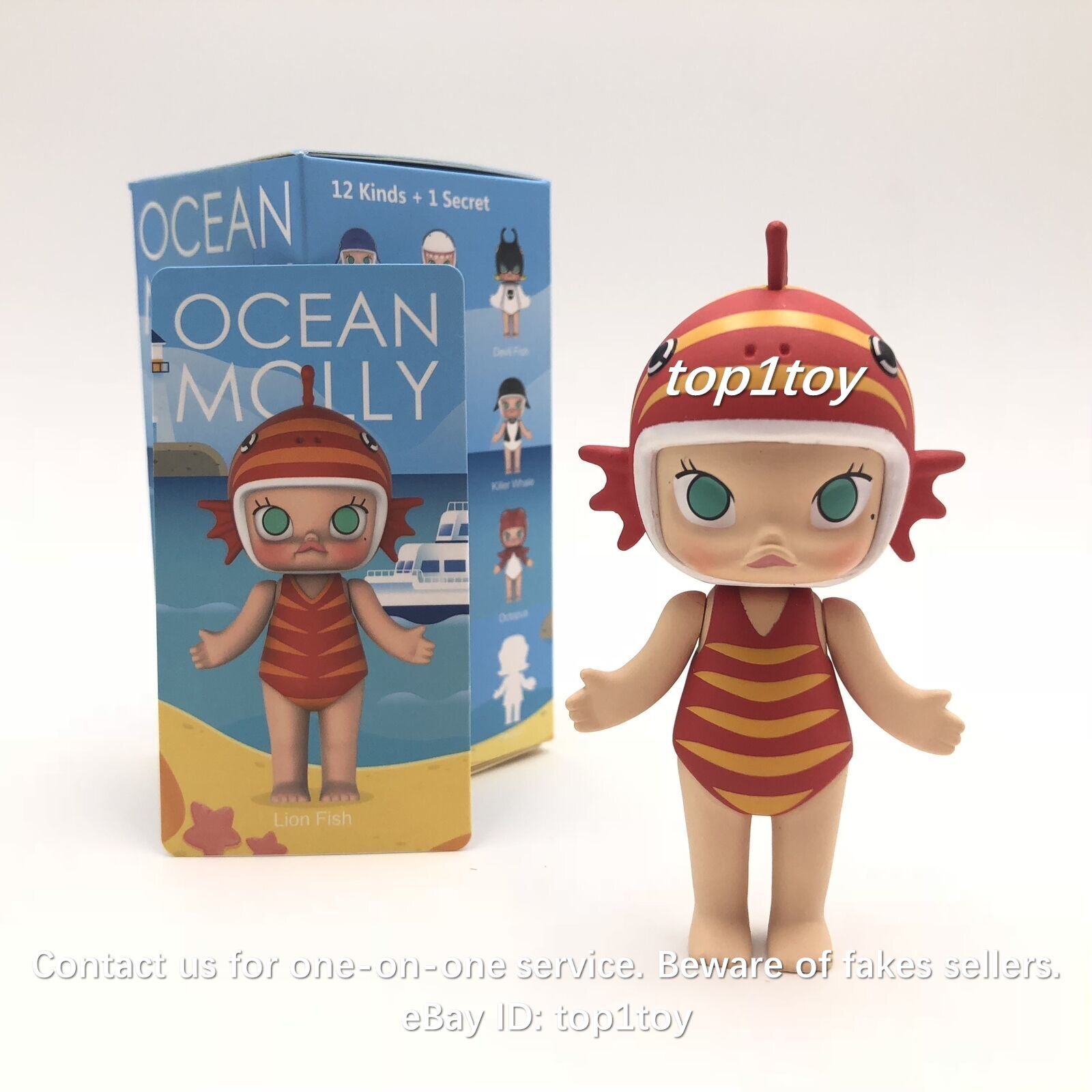 限定レアMOLLY  モリー×スポンジボブ　pop kennyswork TOY POP MART KENNYSWORK Ocean Molly Art Lion Fish Mini Figure | eBay