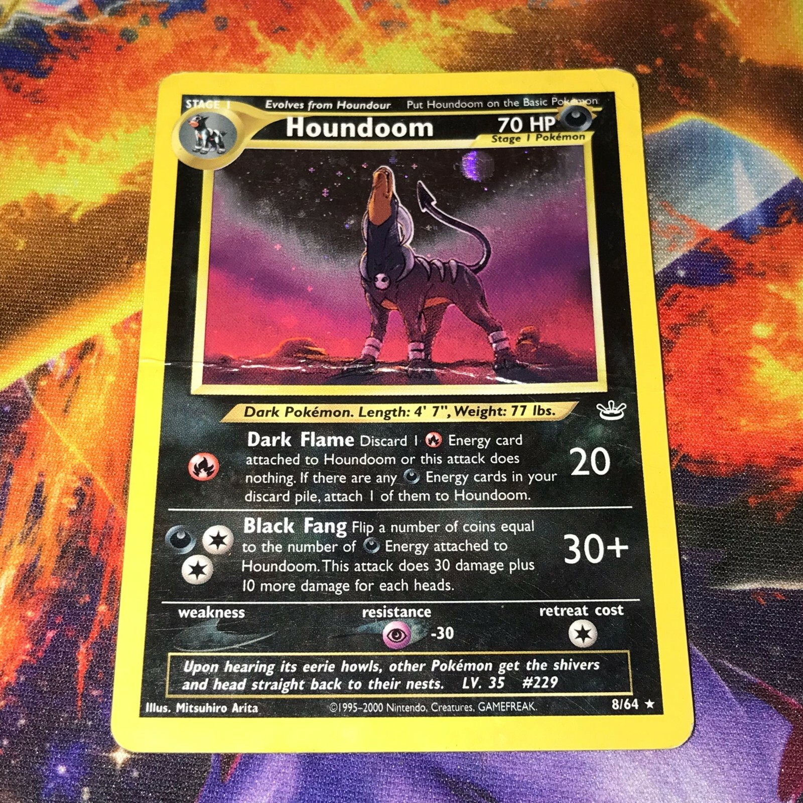 その他 hounddragons rainbow Houndoom ~ 8/64 ~ Holo Swirl ~ NEO REVELATION ~ DAMAGED