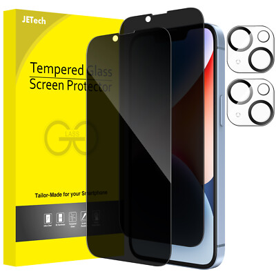 Privacy Full Coverage Screen Protector for iPhone 14 with Camera Lens Protector