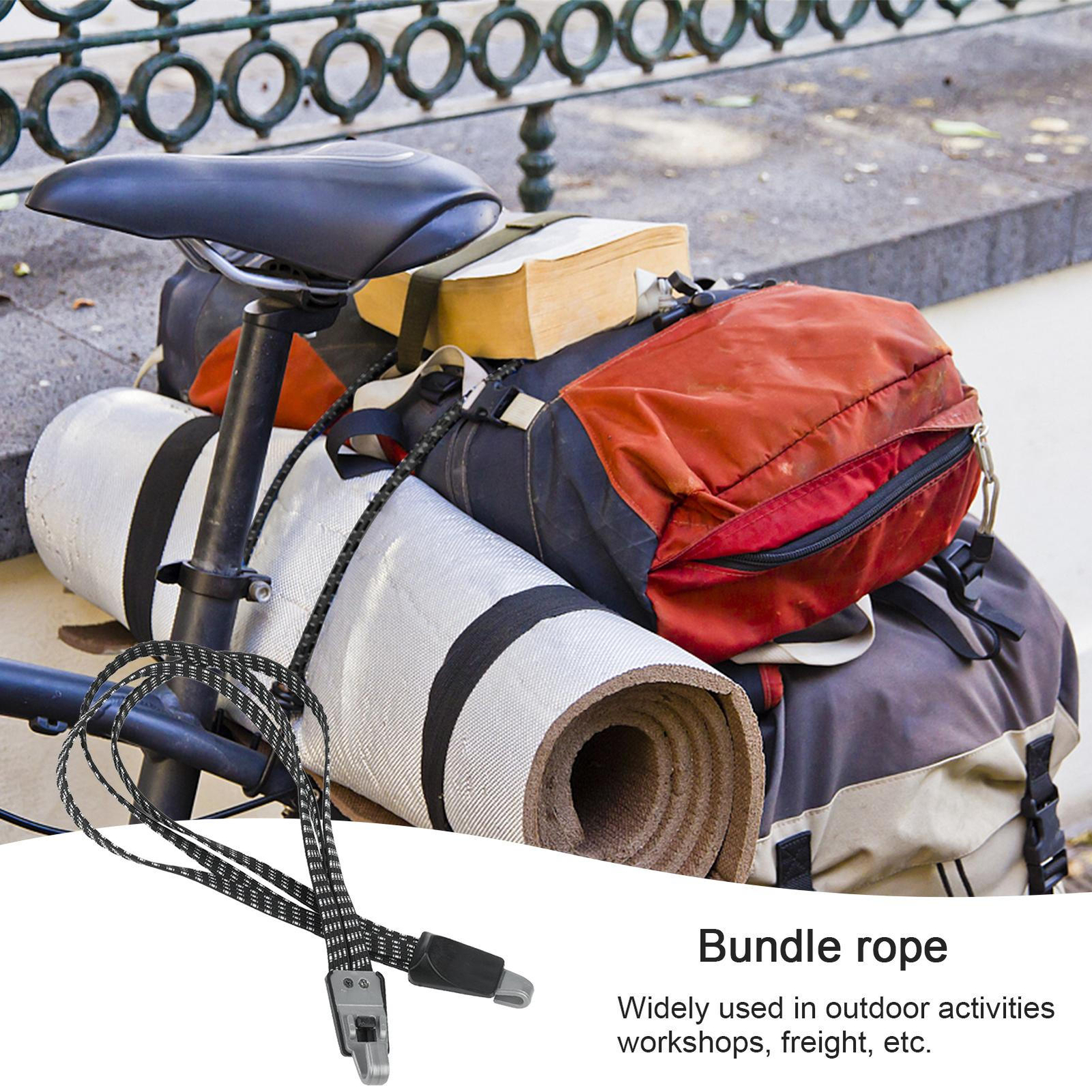 27.56 Inches Elasticity Long Bungee Straps Multi-use Flat Luggage Rope for Cargo