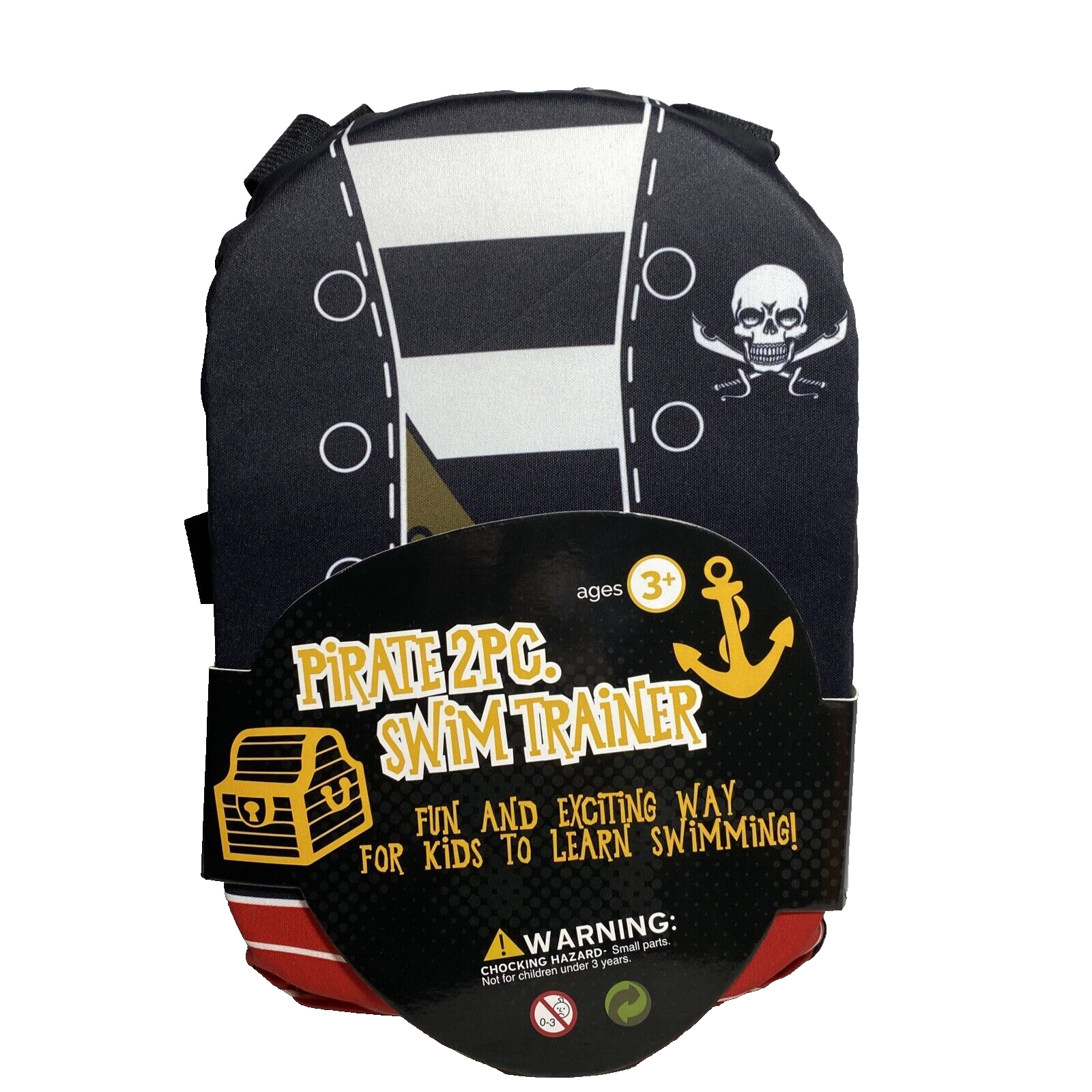 Pirate 2 Pc. Swim Trainer  2  Ages 3+ New To Help Kids Learn t...